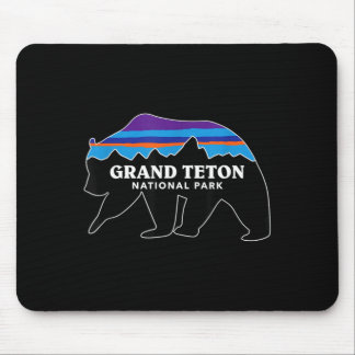 Tapis De Souris Grand teton national park grizzly bear minimalist