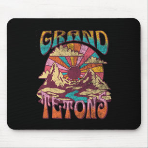 Tapis De Souris Grand Teton Wyoming Nature Randonnée Montagnes Ext