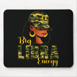 Tapis De Souris Grande Énergie Balance Camouflage Noir Femme Casqu