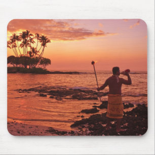 Tapis De Souris Grande île, Hawaï. Coucher du soleil, Big Island