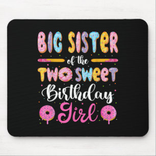 Tapis De Souris Grande Sœur Des Deux Douce Fille D'anniversaire Do