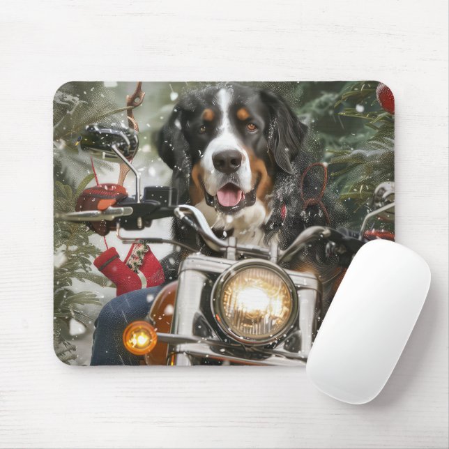Tapis De Souris Grande Suisse de l'équitation moto Noël (Avec souris)
