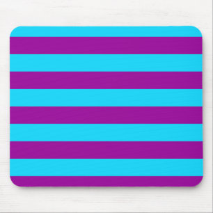 Tapis De Souris Grandes bandes bleues et violettes