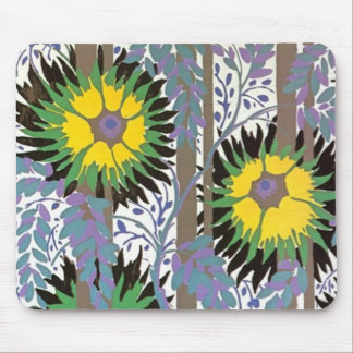 Tapis De Souris Grandes Fleurs colorées Art Déco Mousepad