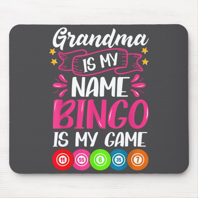Tapis De Souris Grandma Bingo Player Funny Bingo Quote Design  (Devant)