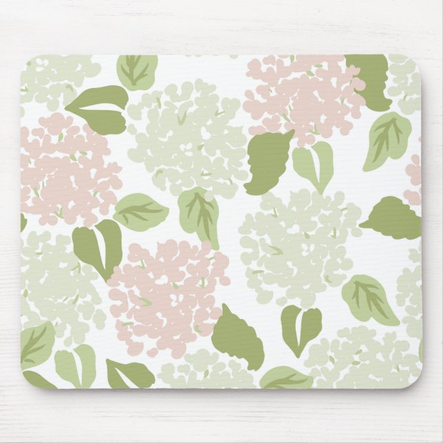 Tapis De Souris Grandmillenial hydrangea preppy floral joli (Devant)