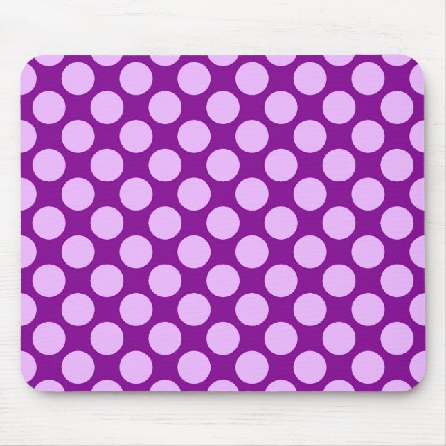 Tapis De Souris Grands points rétro - orchidée et violette (Devant)