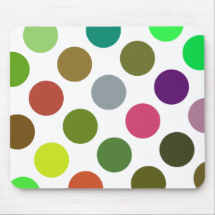 Tapis De Souris Grands Points Verts Et Brown