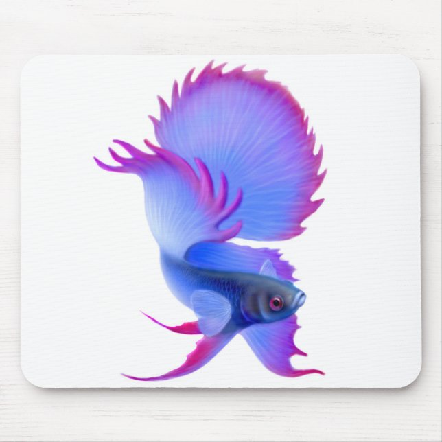 Tapis De Souris Grands poissons bleus Mousepad de Betta (Devant)