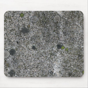 Tapis De Souris Granit gris de texture de roche avec de la mousse