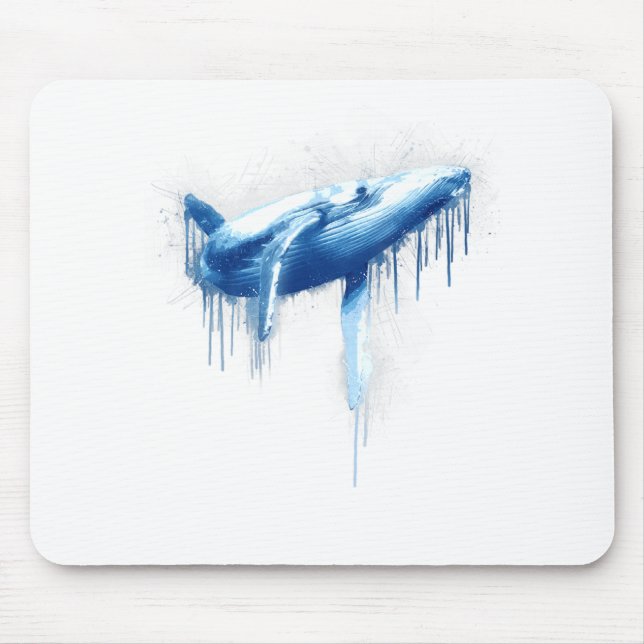 Tapis De Souris Graphique animal mou de baleine (Devant)