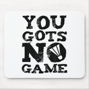 Tapis De Souris Graphique cadeau d'attitude du joueur de badminton