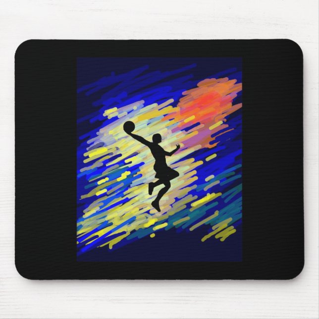 Tapis De Souris Graphique de basket-ball (Devant)
