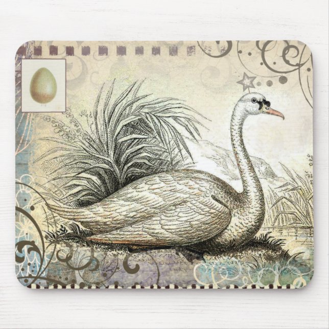 Tapis De Souris Graphique de cygne (Devant)
