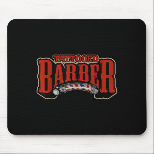 Tapis De Souris Graphique de devis de coiffure en barbier à tatoua