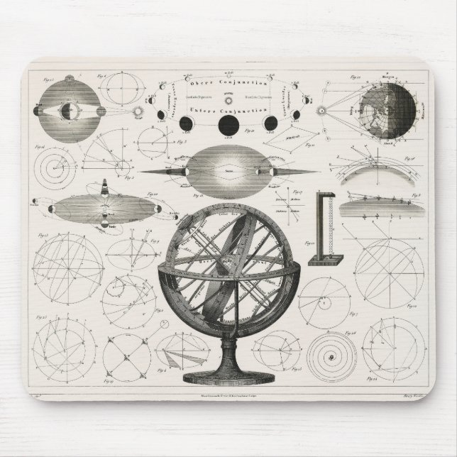 Tapis De Souris Graphique de lune alchimiste (Devant)