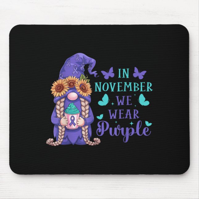 Tapis De Souris Graphique de sensibilisation à la santé mentale (Devant)
