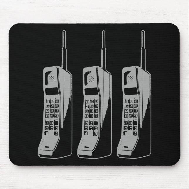 Tapis De Souris Graphique de téléphone mobile rétroactif (Devant)