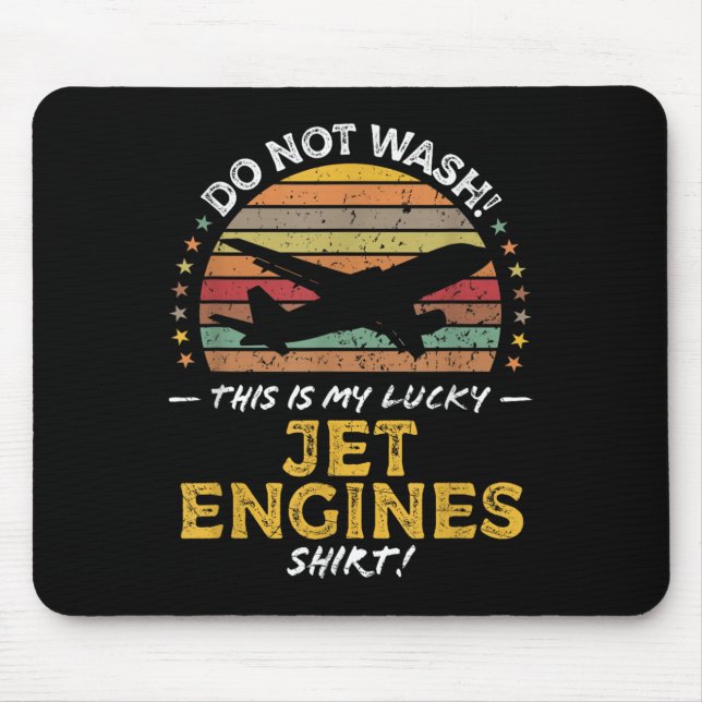 Tapis De Souris Graphique des devis d'avion amusant des moteurs à  (Devant)