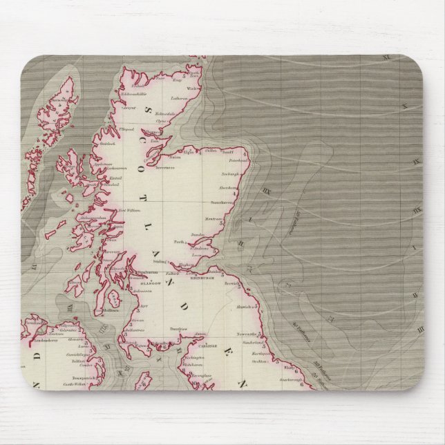 Tapis De Souris Graphique des marées Britanniques (Devant)