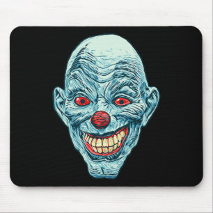 Tapis De Souris Graphique d'horreur Déplaisant Clown visage Hallow