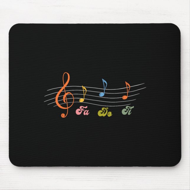 Tapis De Souris Graphique Do Subtil Musical Fa Ti (Devant)