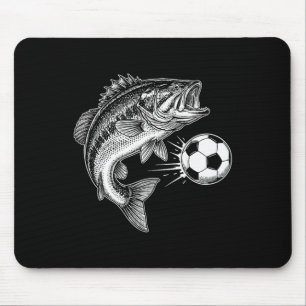 Tapis De Souris Graphique drôle de poisson B de football pour homm