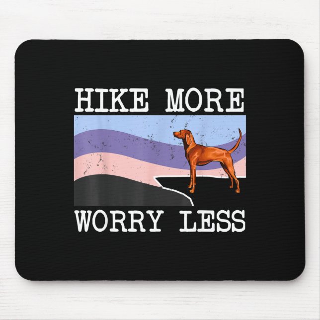 Tapis De Souris Graphique limier redbone hikez plus inquiétez moin (Devant)