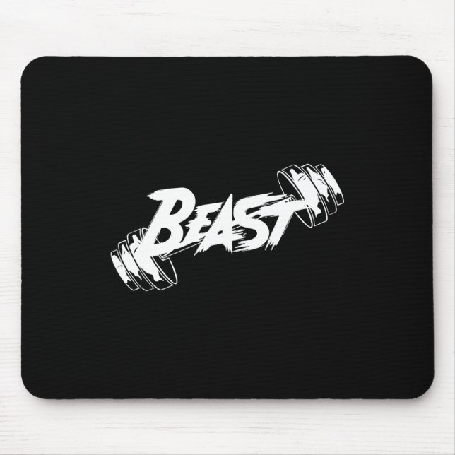 Tapis De Souris Graphique Motivation de performance de la bête (Devant)
