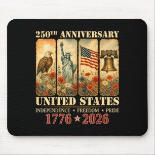 Tapis De Souris Graphique patriotique vintage 1776 2026 États-Unis