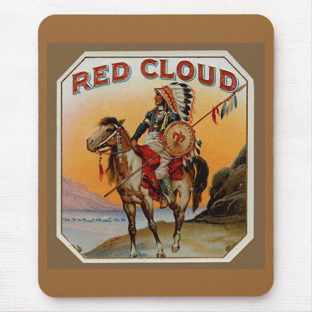 Tapis De Souris Graphique vintage Mousepad de cigare (Devant)