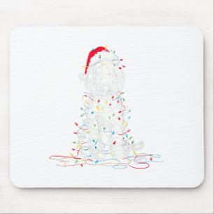 Tapis De Souris Graphiques de Noël drôles de Sheepadoodle Chien Lu