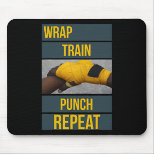 Tapis De Souris Graphiques Punchy Wrap Train Punch Répéter, Boxe K