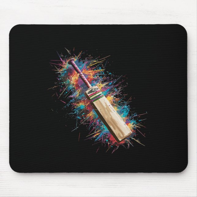 Tapis De Souris Graphisme d'art de T de cricket éclaboussure de pe (Devant)
