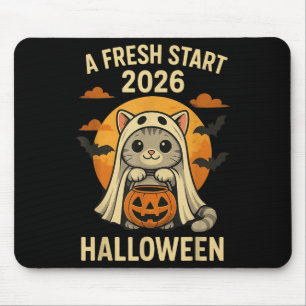 Tapis De Souris Graphisme de chat fantôme Halloween - Nouveau Dépa