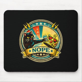 Tapis De Souris Graphisme de chat noir impertinent avec attitude d