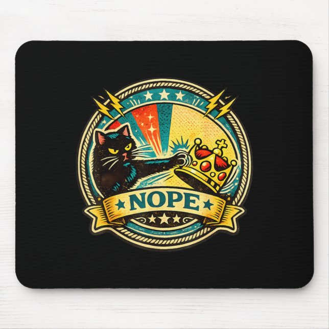 Tapis De Souris Graphisme de chat noir impertinent avec attitude d (Devant)