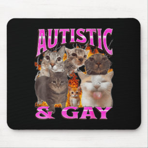 Tapis De Souris Graphisme de contrefaçon de mème de chat drôle aut