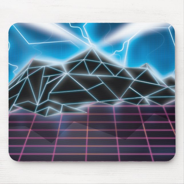 Tapis De Souris Graphisme de jeu vidéo rétro des années 80 (Devant)