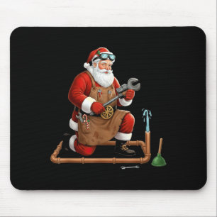 Tapis De Souris Graphisme de Noël Père Noël Plombier Drôle