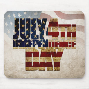 Tapis De Souris Graphisme Grunge USA 4 juillet Indépendance