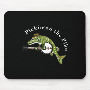 Tapis De Souris Graphisme Pickin On The Pike pour pêcheur amateur