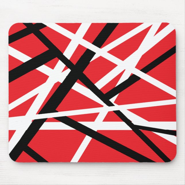 Tapis De Souris graphisme rouge, noir et blanc (Devant)