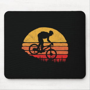 Tapis De Souris Graphisme Vintage VTT Outdoor Rétro Coucher de sol