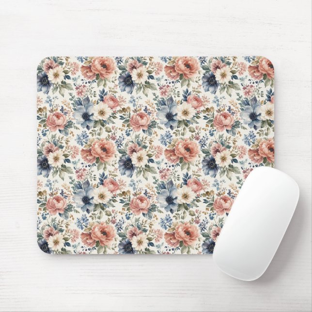 Tapis De Souris Grappes d'aquarelle peintes à la main de luxe (Avec souris)