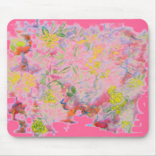 Tapis De Souris grappes de fleurs pastel