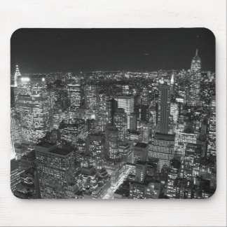 Tapis De Souris Gratte-ciel New York noir et blanc