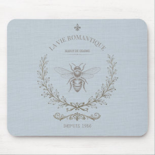 Tapis De Souris Graveur d'abeille bleue française Campagne franç