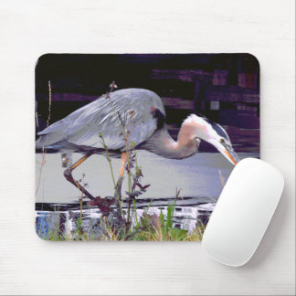Tapis De Souris Great Blue Heron Foraging