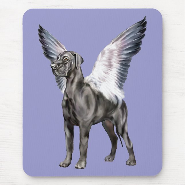 Tapis De Souris Great Dane Angel Black UC (Devant)